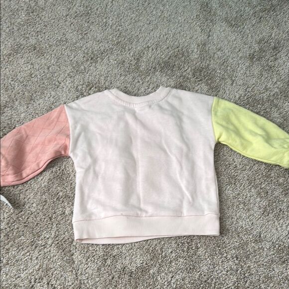 Disney Minnie Mouse Kids Sweatshirt - Pink, Yellow, Cream - Picture 2 of 2